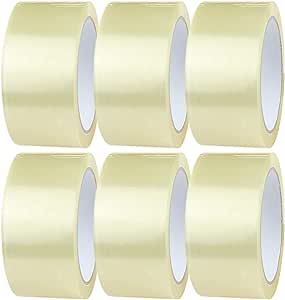 Fantastic Tape Clear Packing Tape - 2in x 50 Yards Per Roll (6-Rolls)