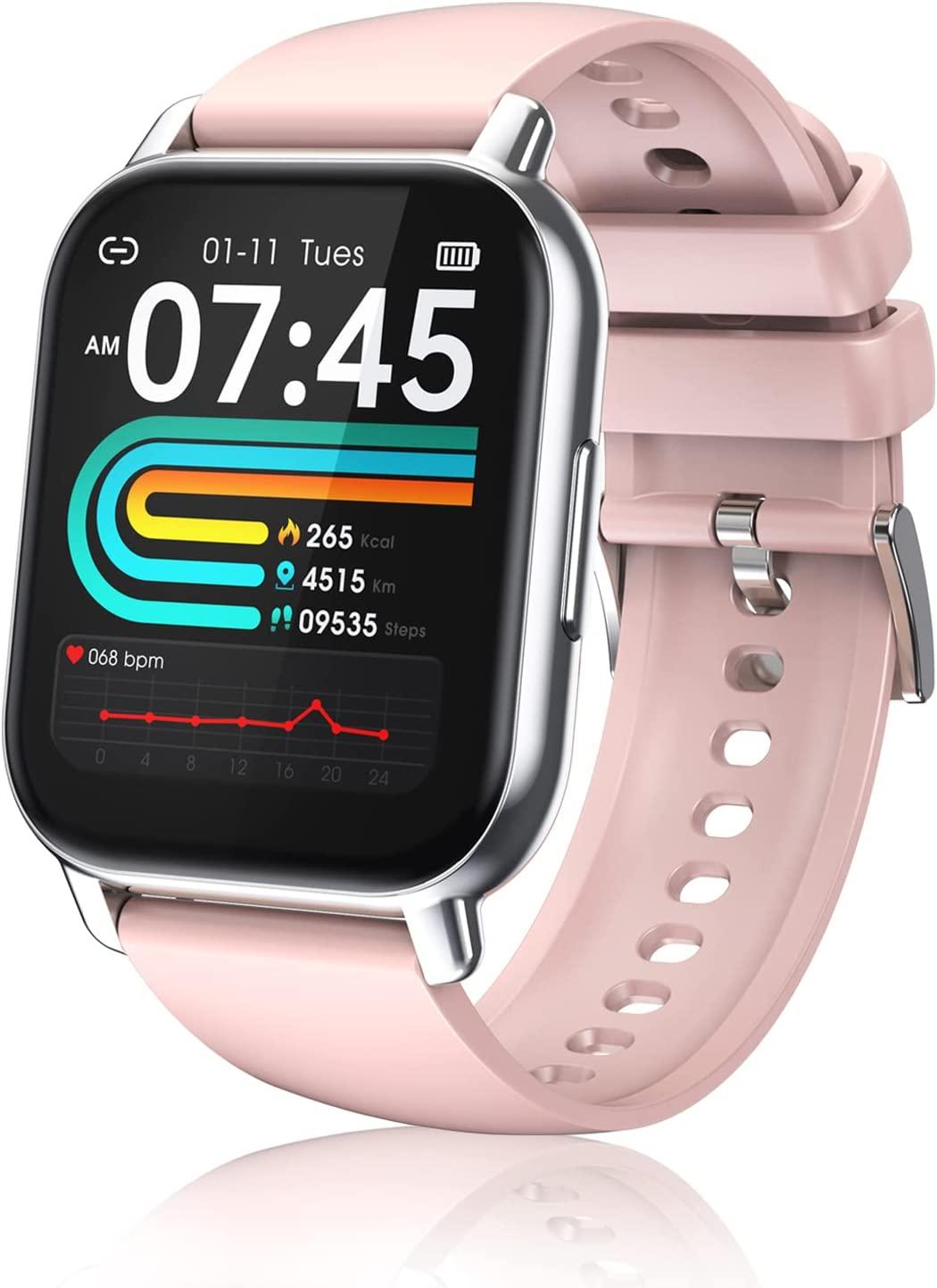 Smart Sport Watch 1.85 Inches ,IP68 Waterproof pro charging Pink,Black - Connects Cart