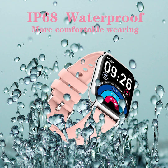 Smart Sport Watch 1.85 Inches ,IP68 Waterproof pro charging Pink,Black - Connects Cart
