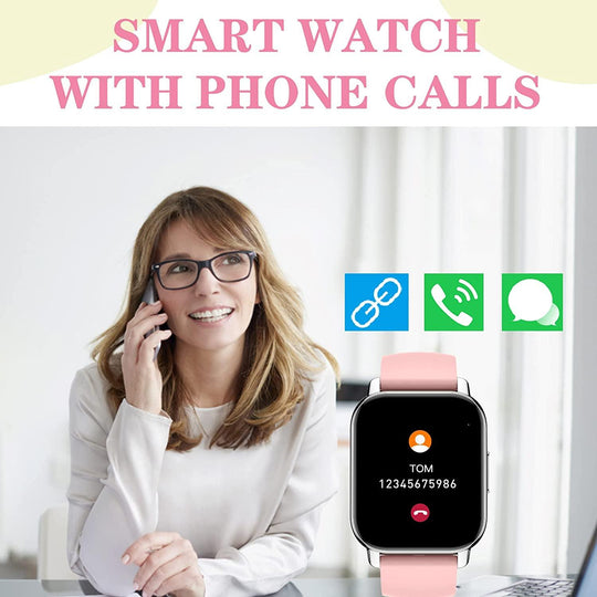 Smart Sport Watch 1.85 Inches ,IP68 Waterproof pro charging Pink,Black - Connects Cart