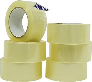 Fantastic Tape Clear Packing Tape - 2in x 50 Yards Per Roll (6-Rolls)