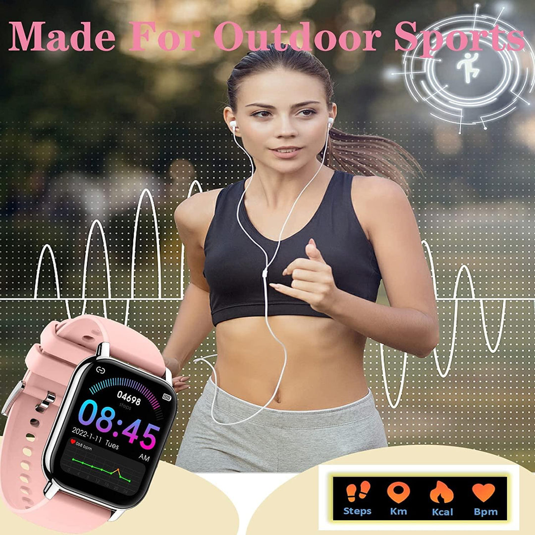 Smart Sport Watch 1.85 Inches ,IP68 Waterproof pro charging Pink,Black - Connects Cart