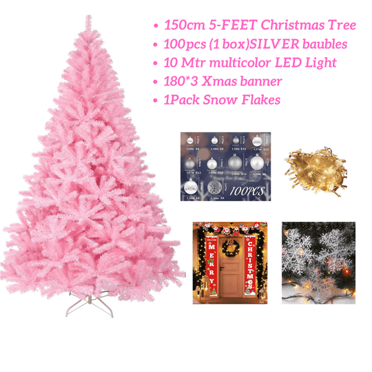 Pink Christmas Tree 6ft,5ft,4ft High Quality Artificial Xmas Tree Combo Offers - Connects Cart