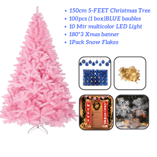 Pink Christmas Tree 6ft,5ft,4ft High Quality Artificial Xmas Tree Combo Offers - Connects Cart