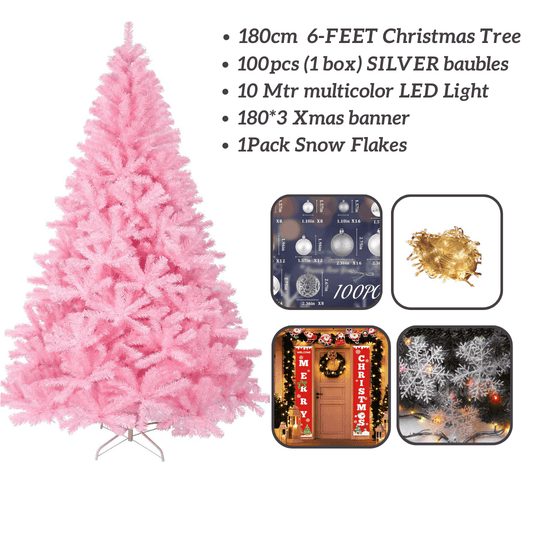Pink Christmas Tree 6ft,5ft,4ft High Quality Artificial Xmas Tree Combo Offers - Connects Cart