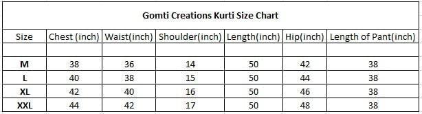 Jaipuri Kurtis with Pant & Dupatta 3pc set - Connects Cart