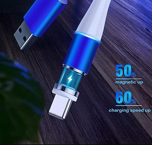 Rotate Light USB Type C Magnetic Data Cable For Mobile Phone Charger - Connects Cart