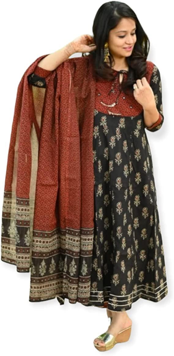 Jaipuri Kurtis with Pant & Dupatta 3pc set - Connects Cart