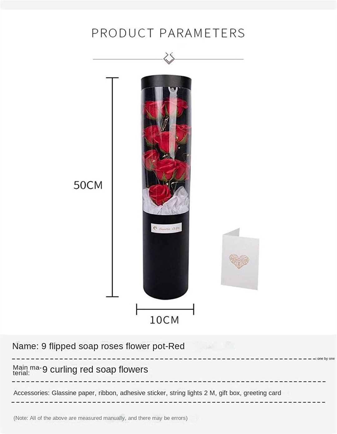 Artificial Rose Flowers Rose Petal Bouquet Tube Valentine's Day Gift for Lover - Connects Cart