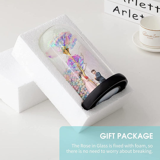 Valentine's Day Gift Decorative Night LED Light Rose Artificial Preserved Flowers - Connects Cart