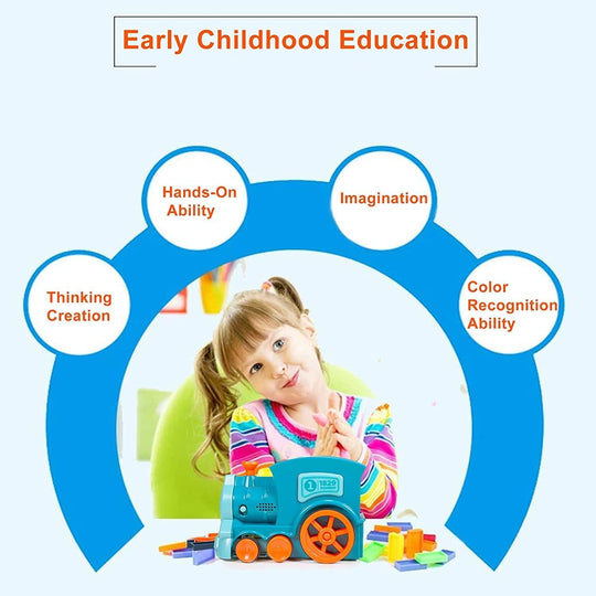 Domino Train Toy Set - Connects Cart