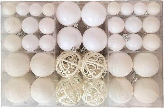 Christmas Baubles, Shatterproof Christmas Tree Hanging Ball, Christmas Balls Ornaments 100 PCS - Connects Cart