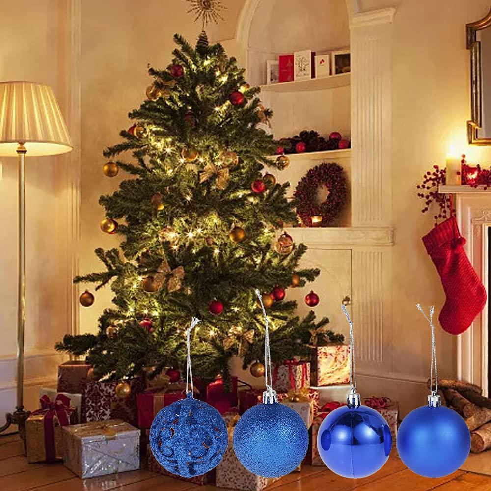 Christmas Baubles, Shatterproof Christmas Tree Hanging Ball, Christmas Balls Ornaments 100 PCS - Connects Cart