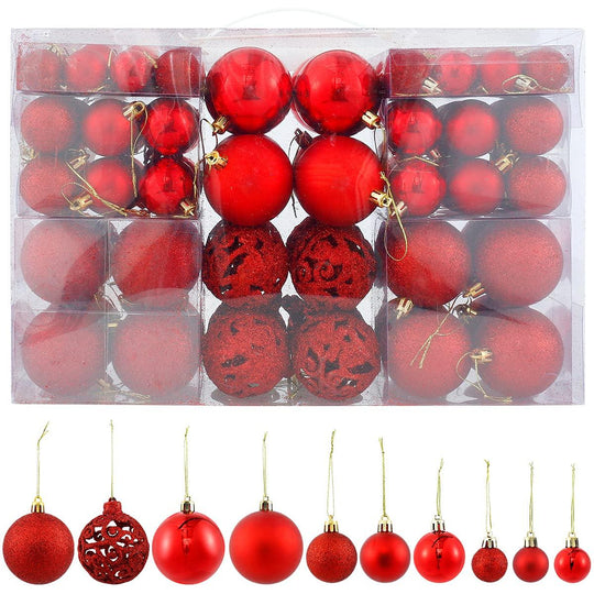 Christmas Baubles, Shatterproof Christmas Tree Hanging Ball, Christmas Balls Ornaments 100 PCS - Connects Cart