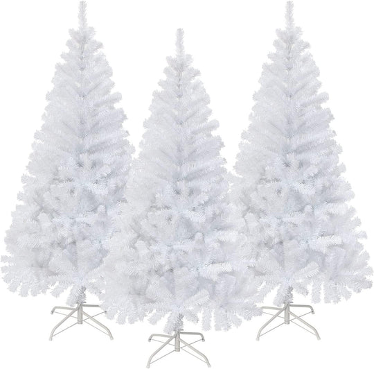 White Christmas Tree 6ft 5ft 4ft High Quality Artificial Xmas Tree Combo Offers - Connects Cart