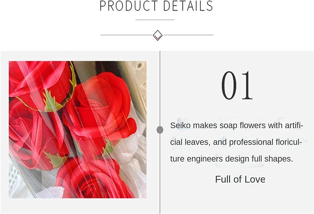 Artificial Rose Flowers Rose Petal Bouquet Tube Valentine's Day Gift for Lover - Connects Cart