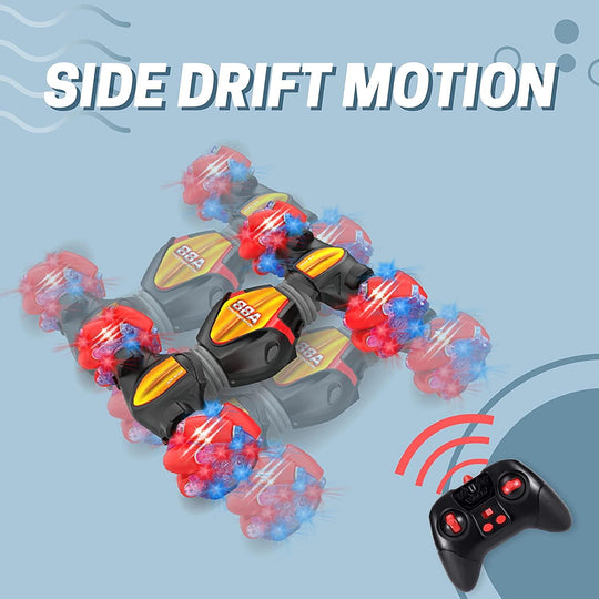Watch control transforming twist RC stunt car - Connects Cart