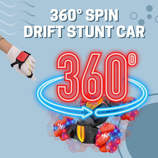 Watch control transforming twist RC stunt car - Connects Cart