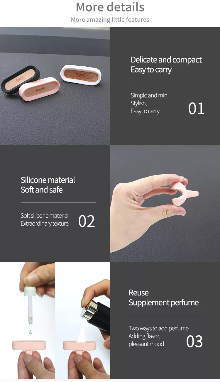 Car Air Freshener, Air Vent Aroma Diffuser LEMON, LEVANDER, COLOGNE Good Natural Fresh Fragrance 3 of pack - Connects Cart