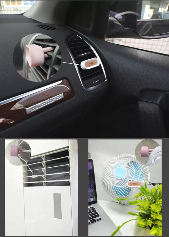 Car Air Freshener, Air Vent Aroma Diffuser LEMON, LEVANDER, COLOGNE Good Natural Fresh Fragrance 3 of pack - Connects Cart