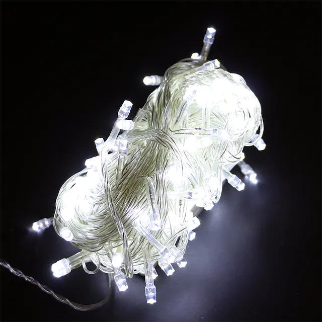 Fairy Lights 10M/33 Ft,100 LEDs Christmas Tree, Xmas, Events, Festivals, Bedroom, Wedding Decoration Party Fairy String Lights ( WARM WHITE, WHITE, MULTICOLOR) BATTERY